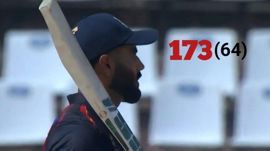 Naman dhir smash 173 runs