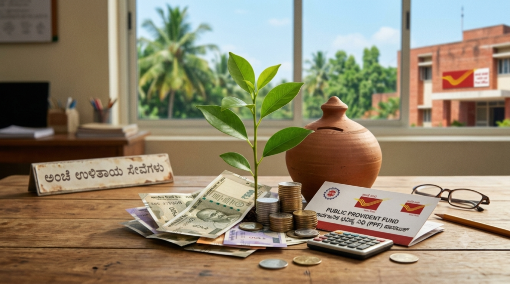 Public provident fund PPF scheme savings calculator and interest benefits in Kannada